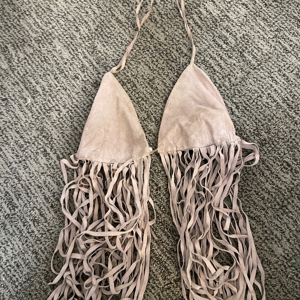 Blush pink festival triangle top